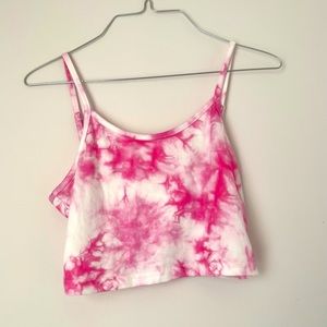 Pink tie-dye tank